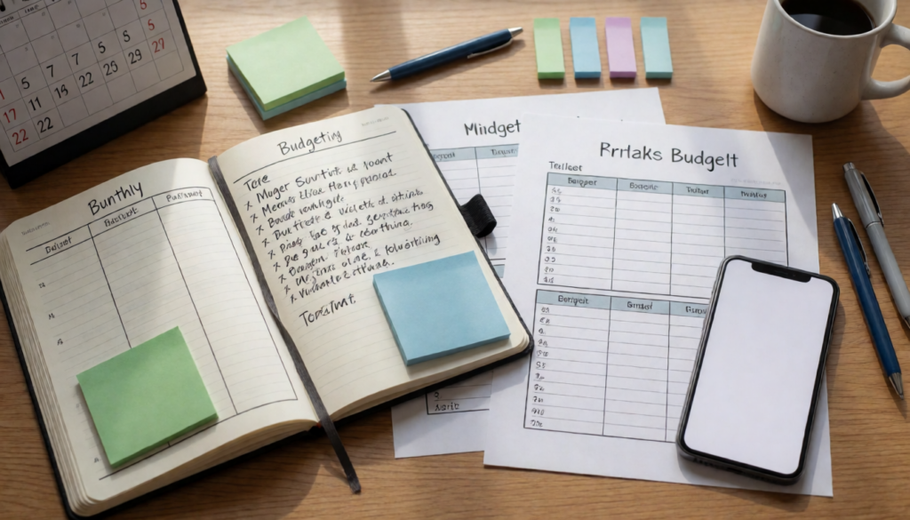 Monthly budgeting planner
