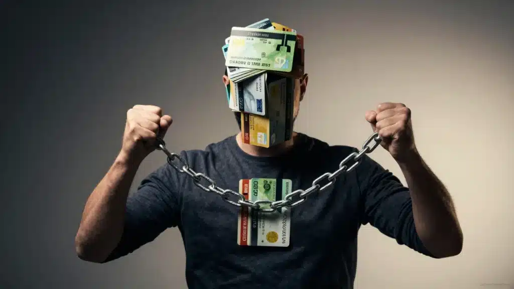 breaking debt chains credit freedom concept